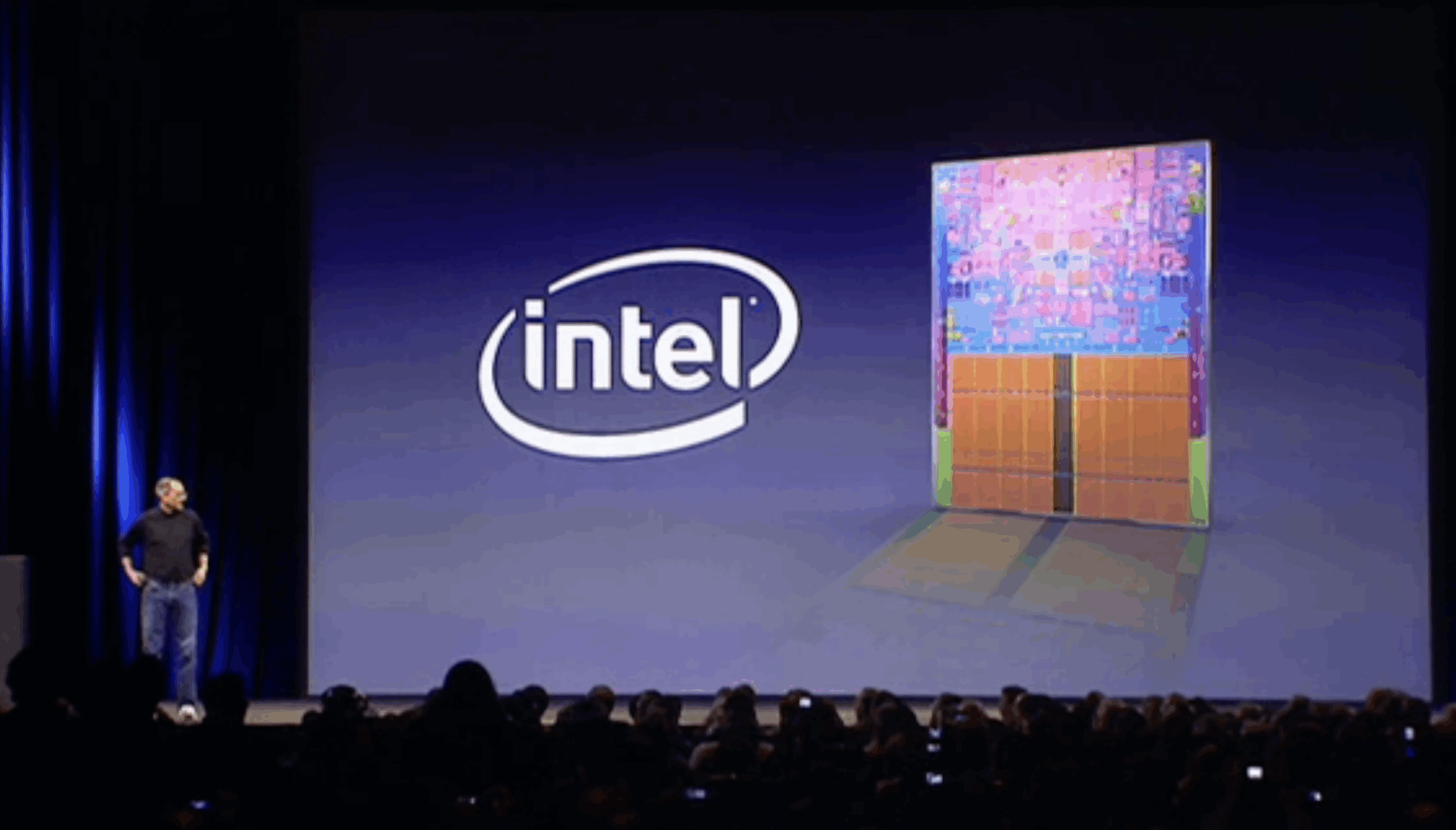 Steve Jobs in Macworld 2007. Intel
